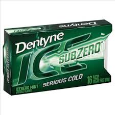 Dentyne Ice Gum Subzero Iceberg Mint 16s