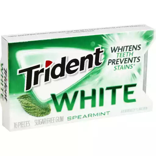 Trident Gum White Spearmint 16's
