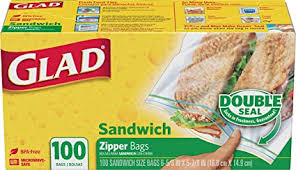 Glad-Lock Sandwich Bags zipper 100's