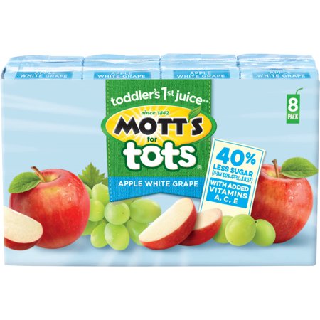 Motts Tots Juices Apple G 40% Less Sugar 8s