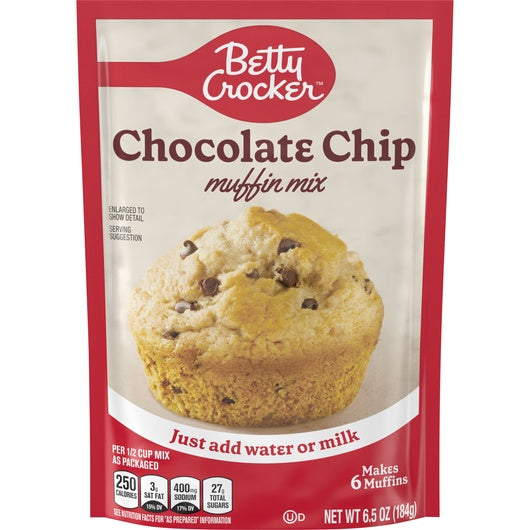 BETTY CROCKER Chocolate Chip Muffin Mix 6.5OZ