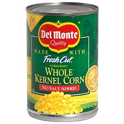 Delmonte Corn Whole Kernel No Salt 15 oz