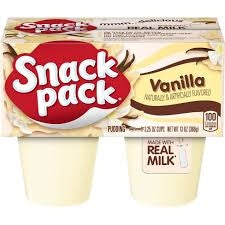 Hunt's Pudding Snack Pack Vanilla 4pk