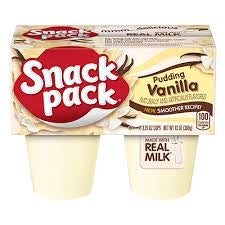 Hunt's Pudding Snack Pack Vanilla SF 4pk