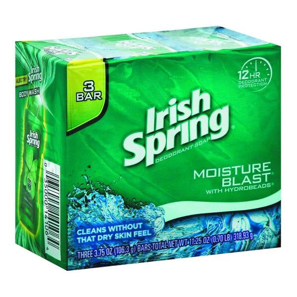 Irish Spring Soap Moisture Blast 3x4oz