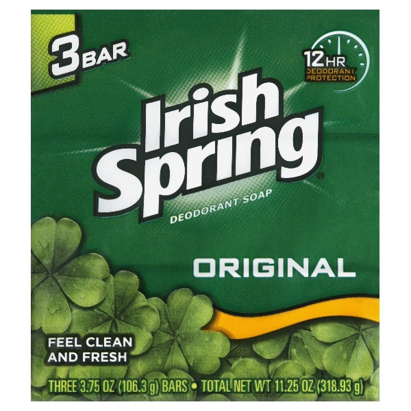 Irish Spring Bath Soap Original 3x3.75oz
