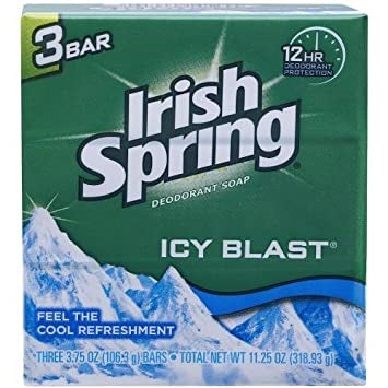 Irish Spring Bath Soap Icy Blast 3x3.75z