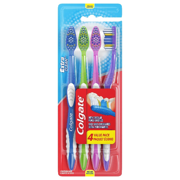 Colgate Plus Toothbrushes Ex Clean 4pk