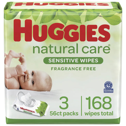 Huggies Nature Care Wipes Fragance Free 168ct