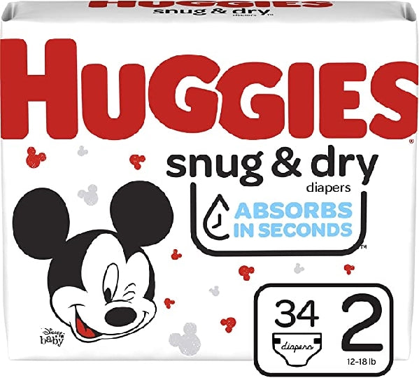 Huggies Diapers Snug & Dry Jumbo #2 34's