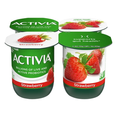 Dannon Activia Yogurt Strawberry 4pk