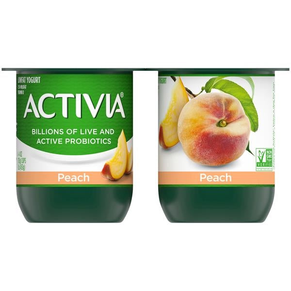 Dannon Activia Yogurt Peach 4pk