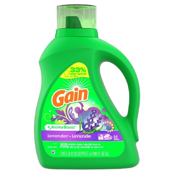 Gain Liquid Detergent Lavender HE 100oz