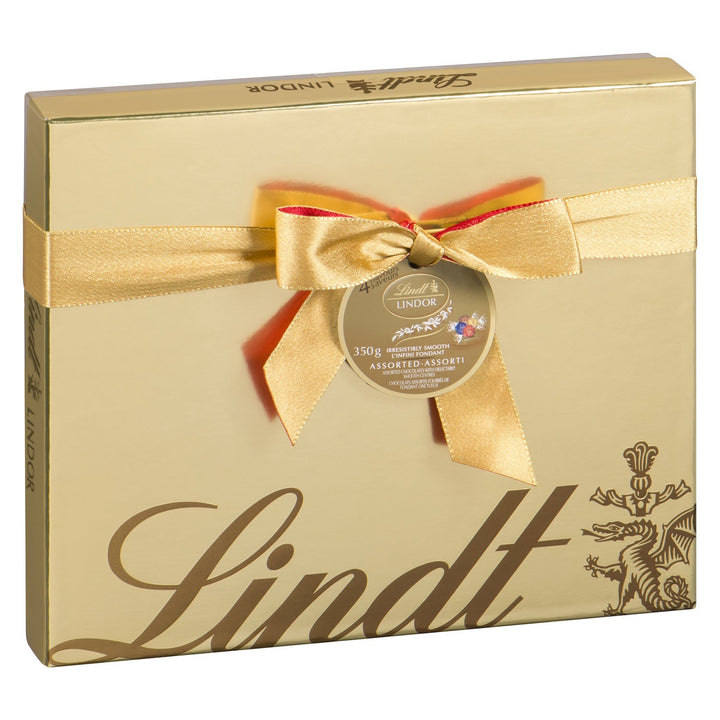 LINDT Assorted Chocolate Gold Gift Box 350G