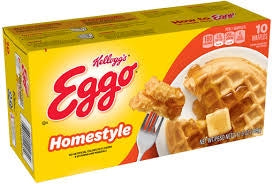 Kelloggs Waffles Eggo Homestyle 10c 349g
