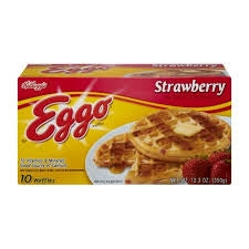 Kelloggs Waffles Eggo Sberry 10ct 350g