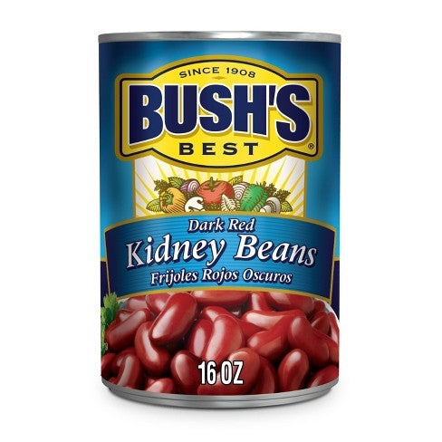 Bushs Kidney Beans Dark Red 16oz 01735