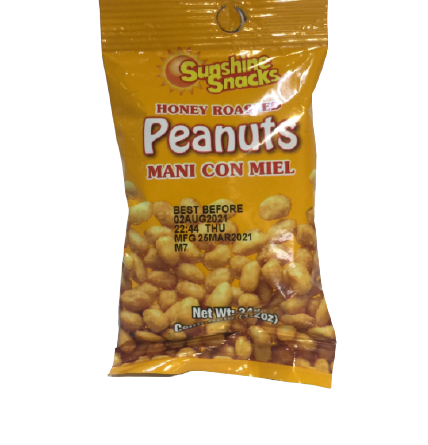 SUNSHINE SNACKS Honey Roasted Peanuts 30G 1.06OZ