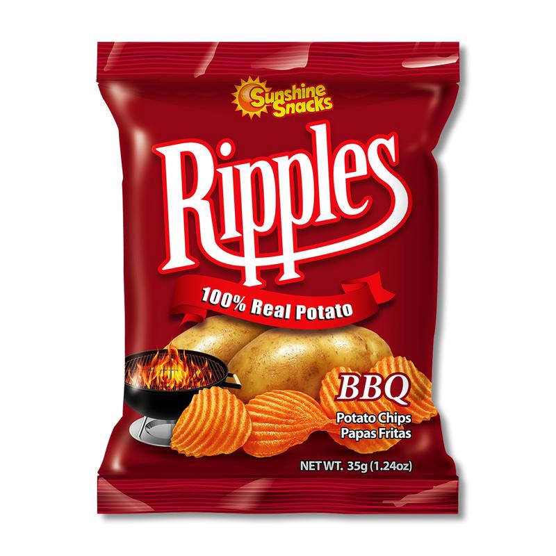 SUNSHINE SNACKS Ripples Bbq 35G 1.24OZ
