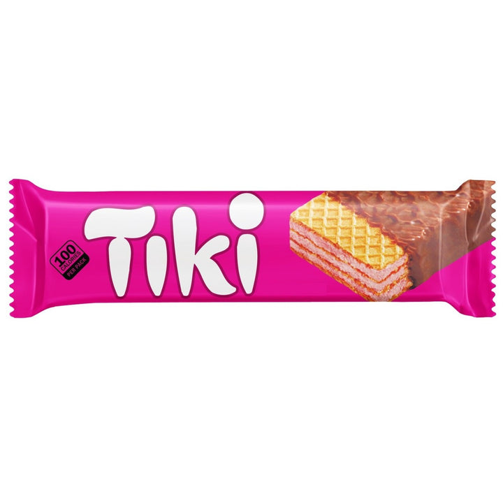 CHARLES Tiki Pink Coated Wafer with Strawberry Cream Filling