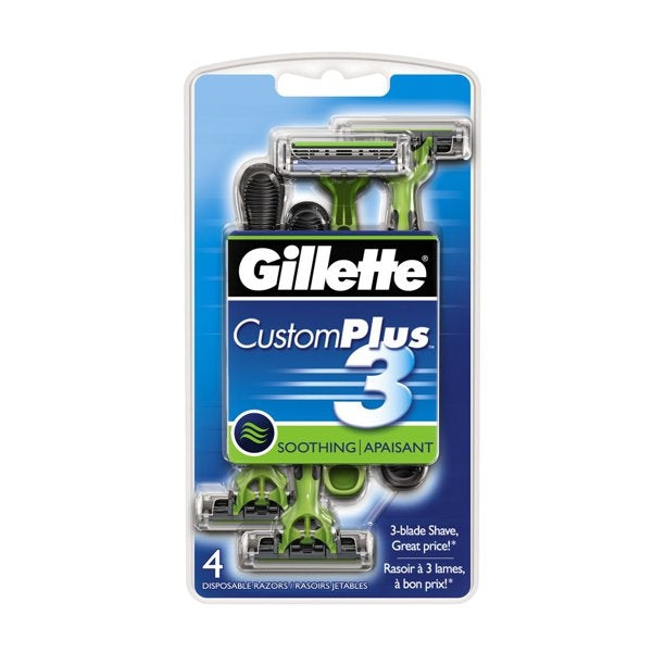 GILLETTE Custom Plus3 Base Smooth 4ct