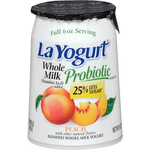 La Yogurt Whole Milk Peach 6oz