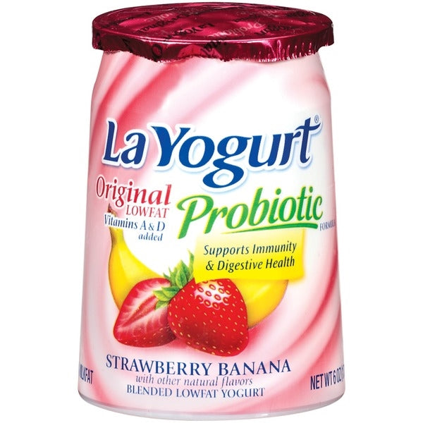 La Yogurt Orginal Strawberry Banana 6oz