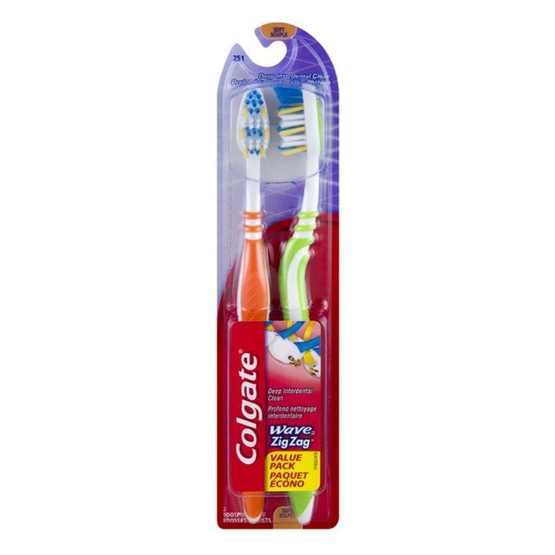 Colgate Toothbrush Wave ZigZag 2pk