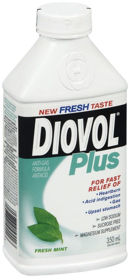 DIOVOL Liquid Antacid Fresh mint 350 ml