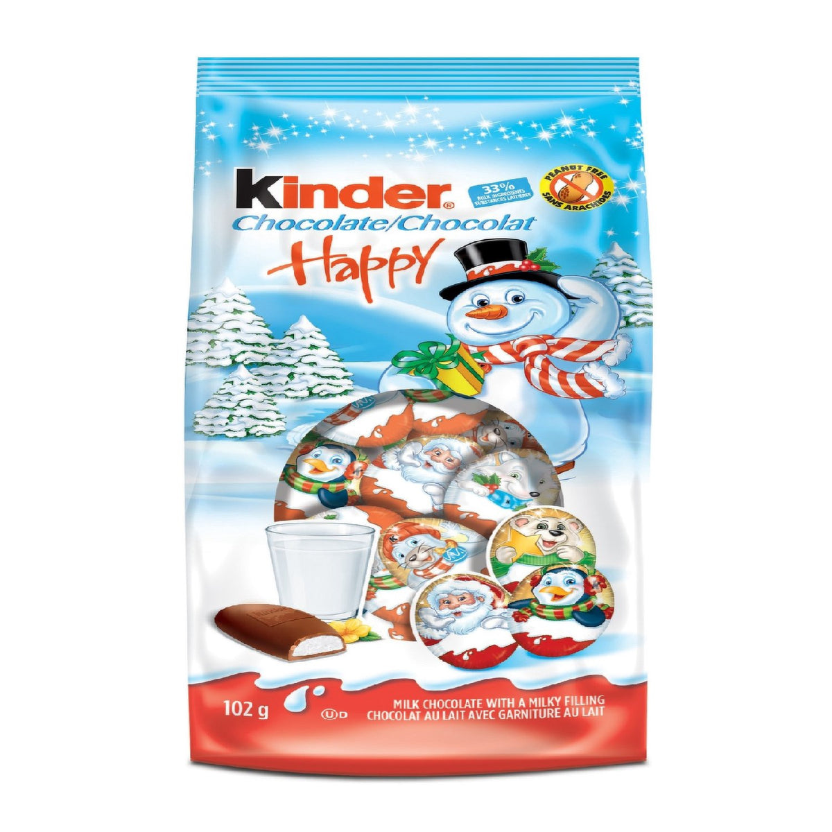 KINDER Chocolate Happy Milk Chocolate with A Milky Filling 102G