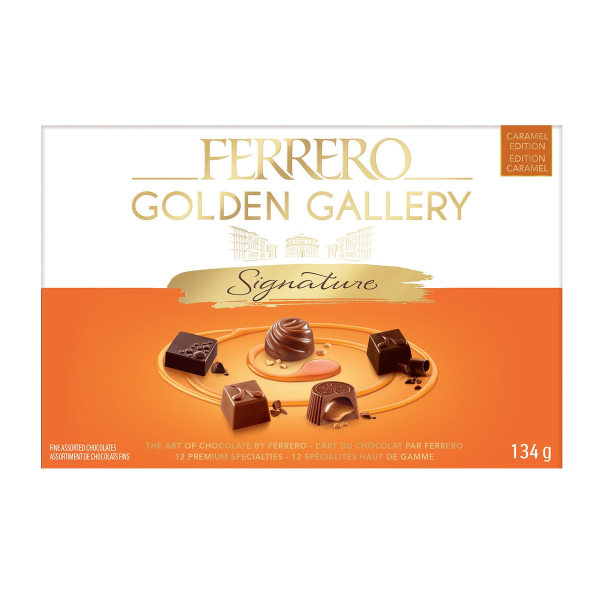 FERRERO ROCHER Ferrero Golden Gallery Signature Chocolate Ceramel Edition 120G 12PCS