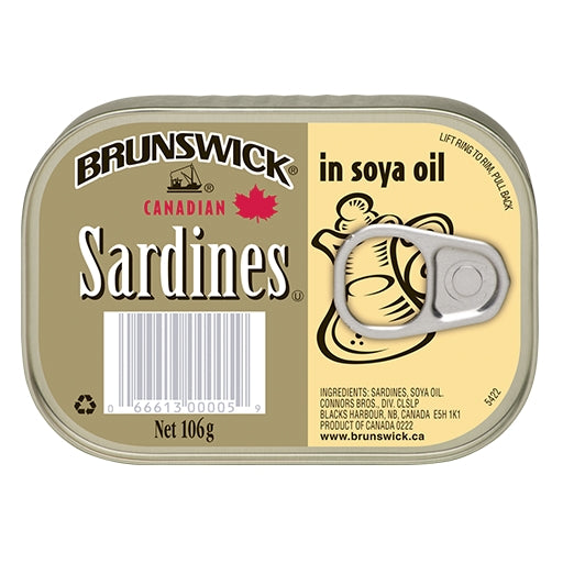 Brunswick Sardines In Soya Oil 106g