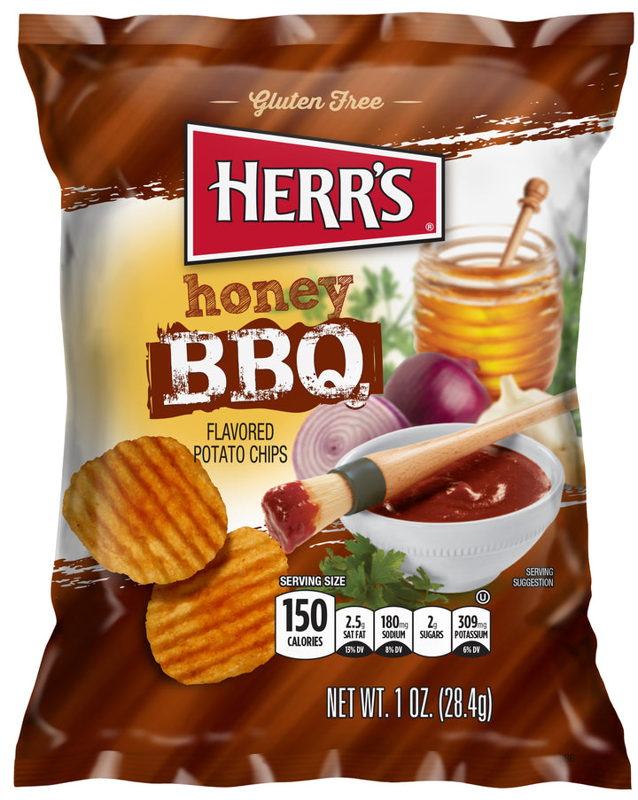 Herr's Chips Potato Honey Bbq 1oz