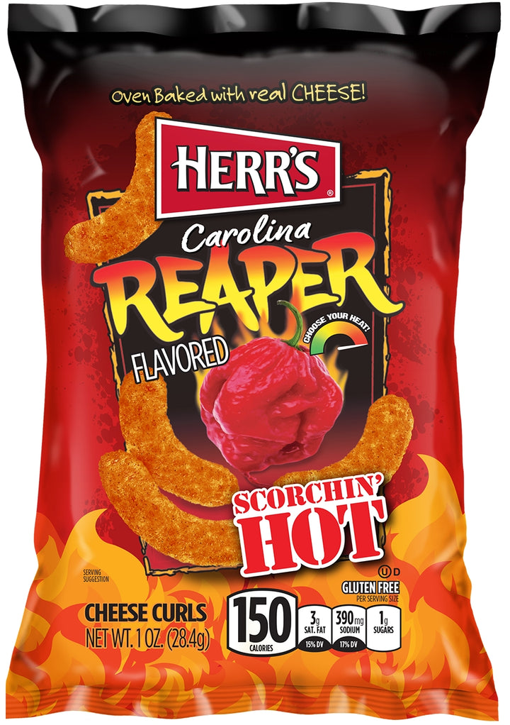 Herrs Cheese Curls Carolina Reaper 1oz