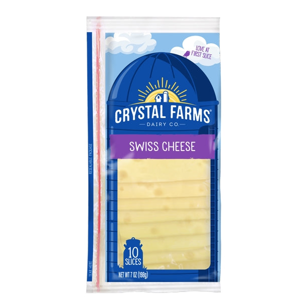 Crystal Farm Swiss Shingles Slices 7oz