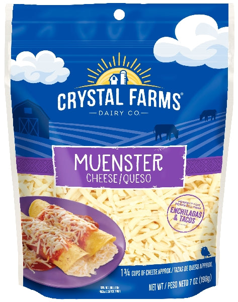 Crystal Farms Cheese Muenster Shred 7oz