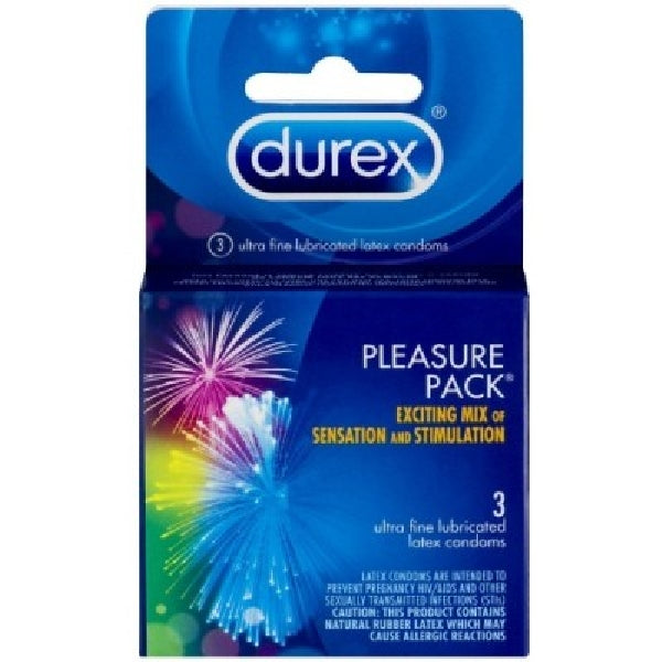 Durex Condoms Pleasure Pack 3s