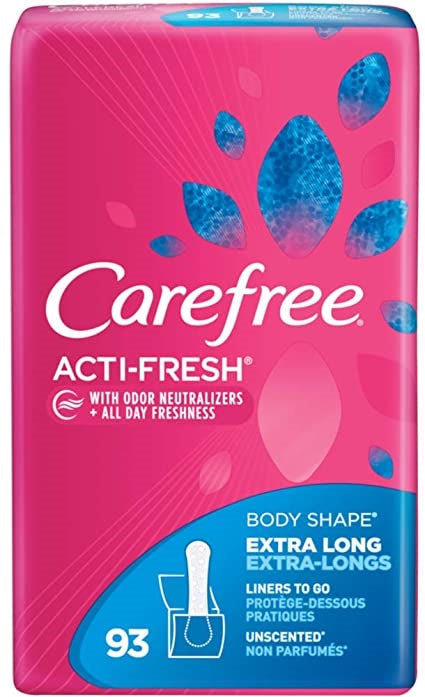 Carefree Pantyliner Body Shape Long 92s