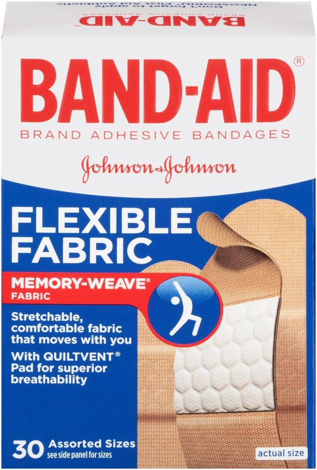JNJ Bandage Band Aid Flexible Fabr 30s