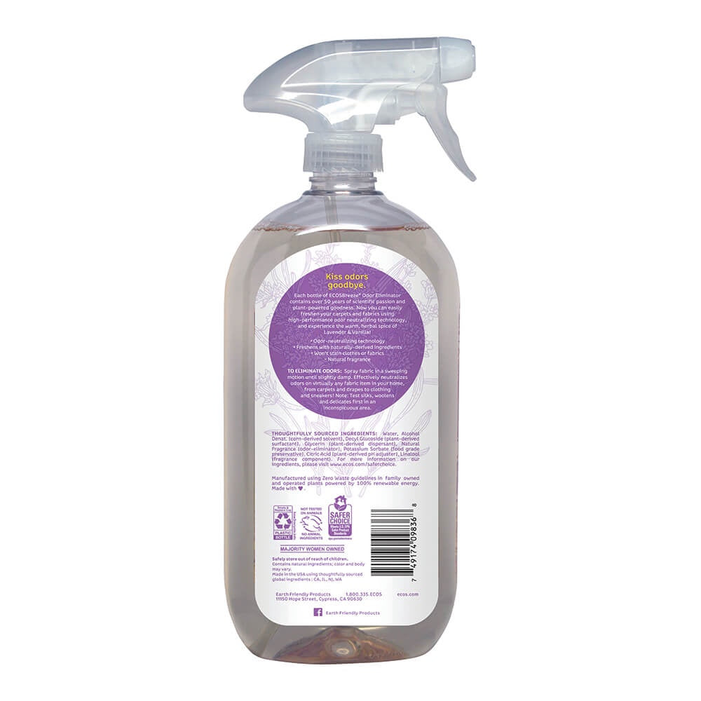 ECOS Breez Fabric Refresher & Odor Eliminator Lavender 591ML 20FL. OZ