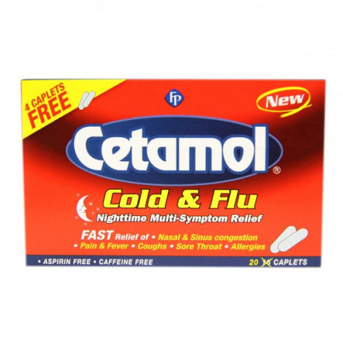 Cetamol Caplets Cold & Flu Ntime 20's