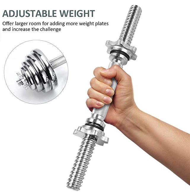 Dumbell Bar Stainless Steel Besportble 2PC 13.7INCH