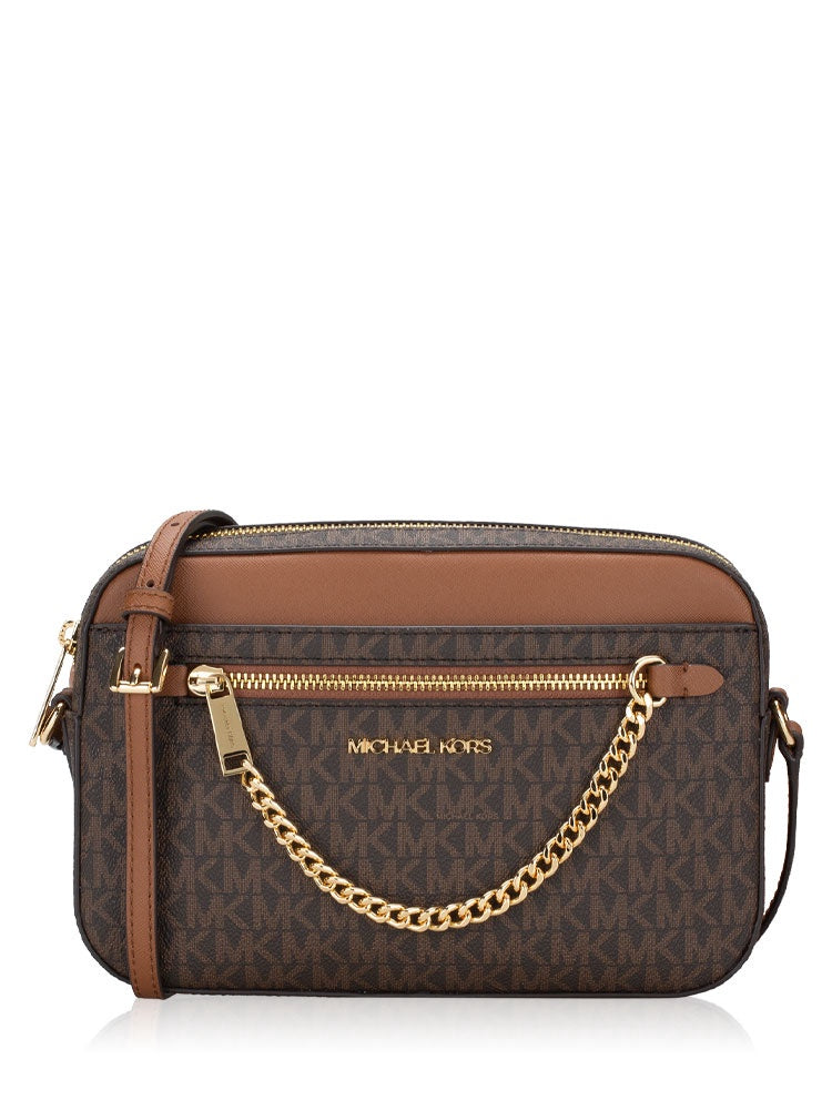 MICHAEL KORS Bag Jet Set Chain Pattern Brown / Black