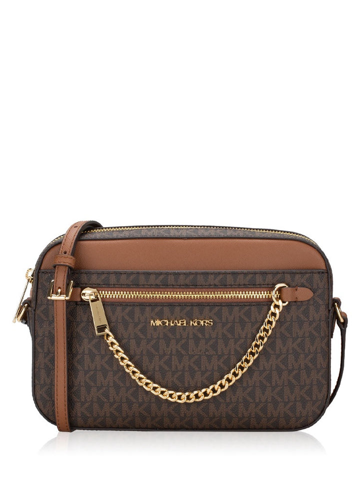 MICHAEL KORS Bag Jet Set Chain Pattern Brown / Black