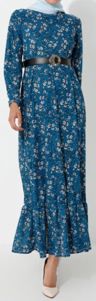 Dress Floral with Black Belt