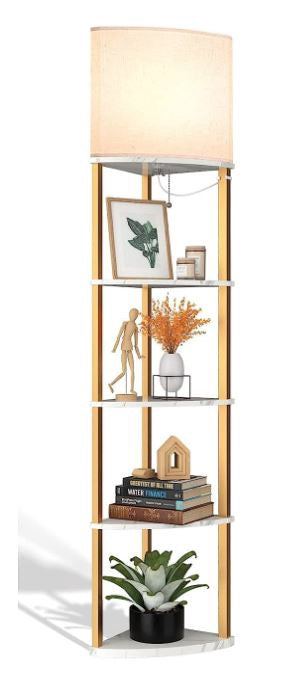 ADDLON Floor Lamp 5-TIER Sector Corner Shelf