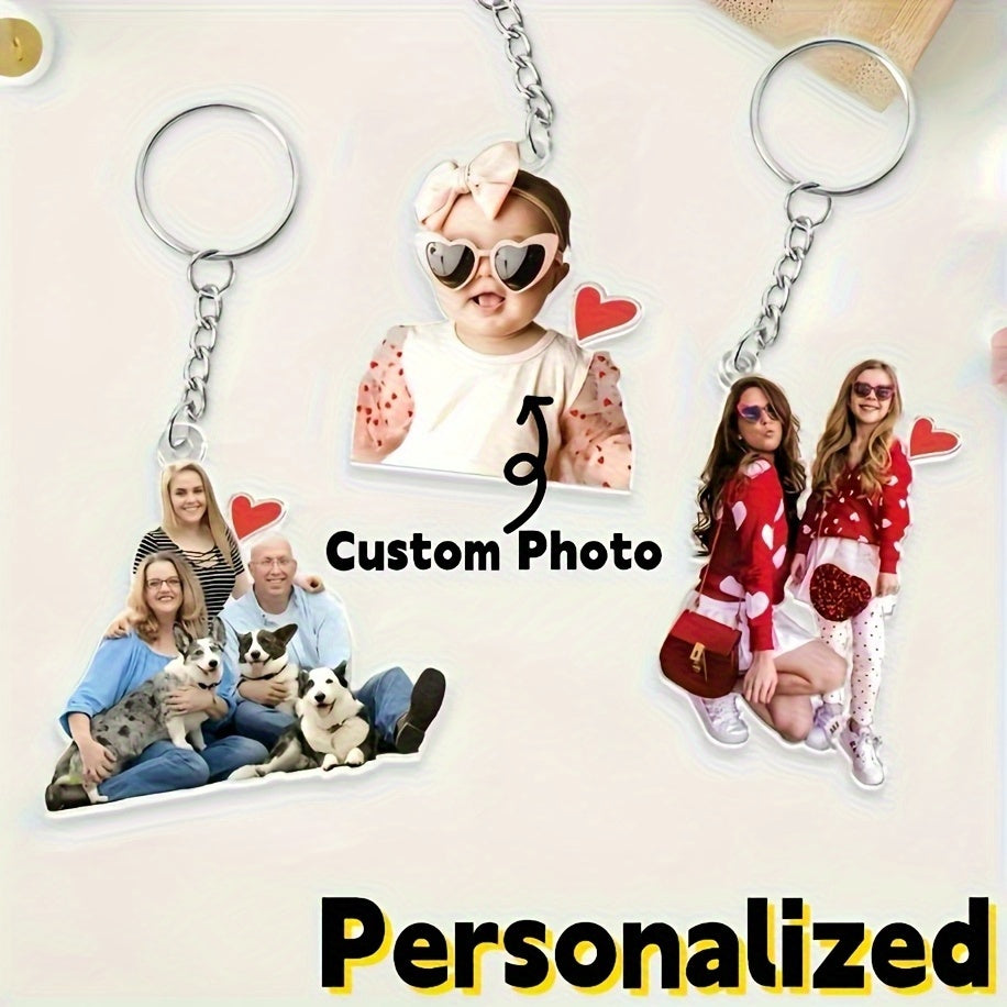 Custom Acrylic Keychains - 50pcs Bulk Pack | Double-Sided Photo Key Tags for Weddings, Events & Gifts