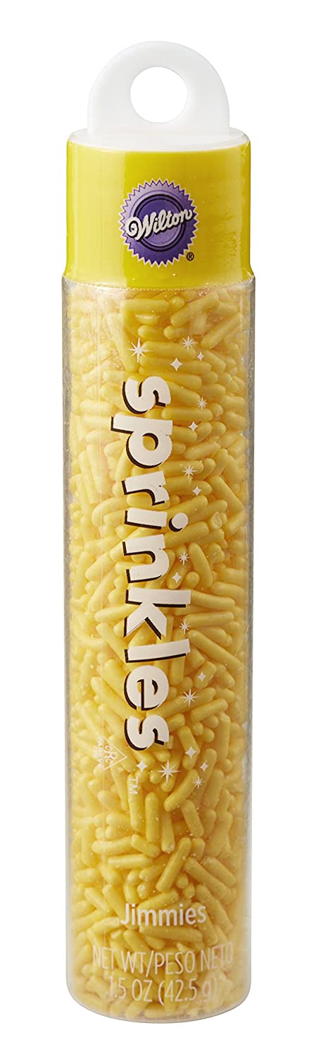 WILTON Baking Sprinkles Jimmies Yellow 1.5OZ 42.5G 710-9968