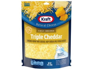 Cheese Kraft Shredded Triple Cheddar Fine 8oz