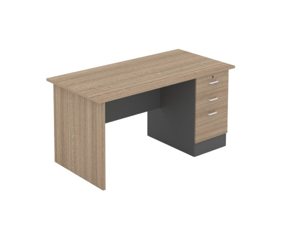 Office Desk Modern Space Melamine 3 Draw 60" X 24" 152-60 / DESK0211